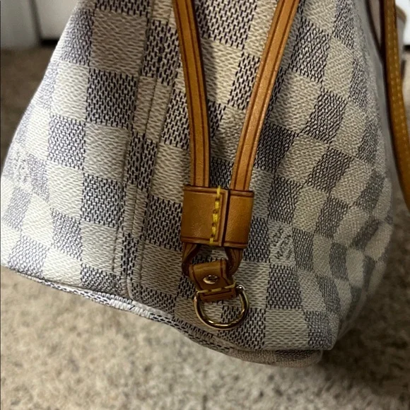 3346 Designer Checkered Tote Bag - Brown and Cream - Picture 3 of 13